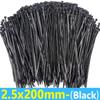 500/100Pcs Nylon Cable Ties Detachable Self-locking Cord Ties Straps Fastening Loop Reusable Wire Ties for Home Office Storage