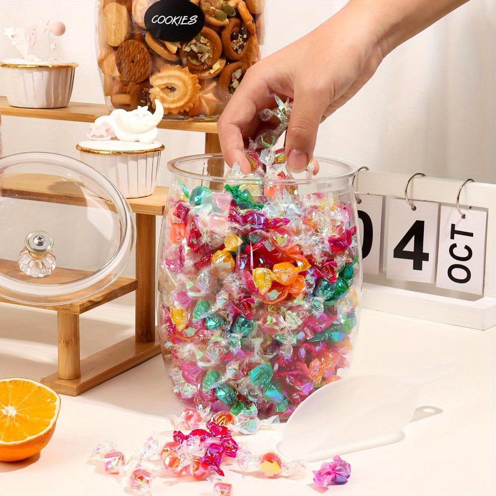 2 шт. банки для конфет с крышками и ложками 1/2 галлона прозрачный пластиковый контейнер для печенья большой герметичный аптекарский контейнер для хранения