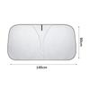 Titanium Silver Car Folding Sun Shade with Storage Bag Car Front Window Sunshade  Parking