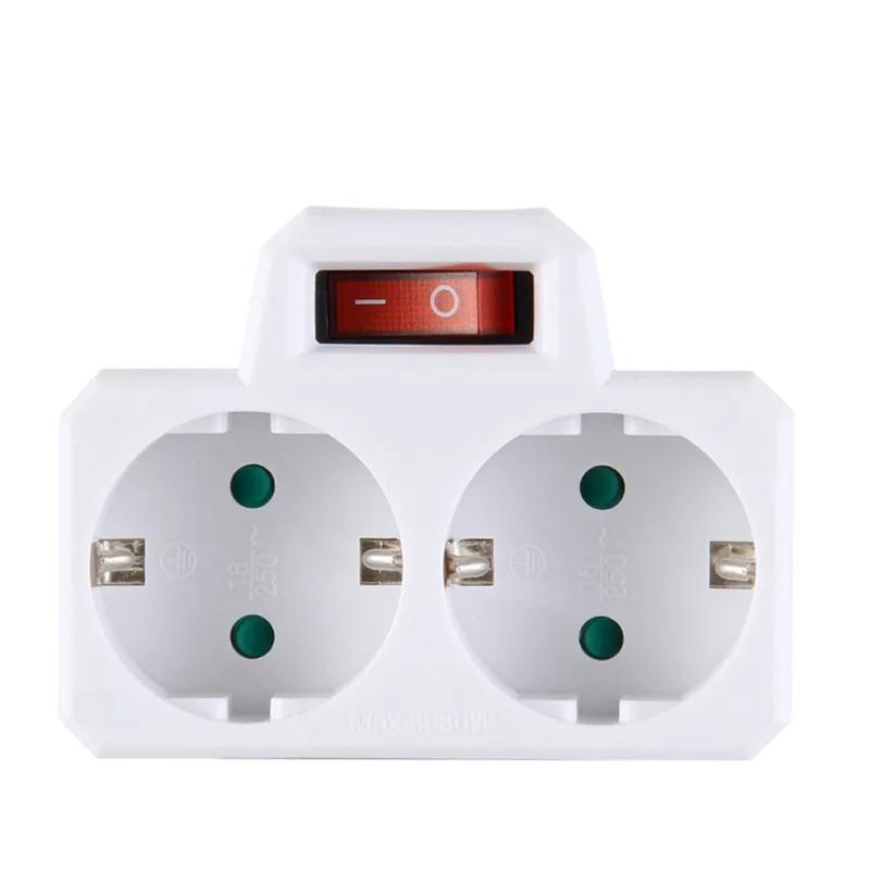 Вилка ЕС 1/2/3/4 розетки Европейский стандарт Адаптер Расширение Сетевая розетка AC Конвертер Адаптер Офис дом Настенное зарядное устройство