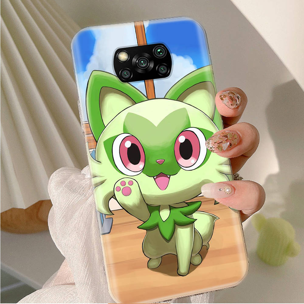 AP8 Sprigatito Pokemon Прозрачный чехол для Samsung A04 A14 A23 A34 A54 M23 M33 M52 M53 Realme 10 9 C30S C35 C55 VIVO Y02 Y21 Y33S Y51 X80 V25 Чехол