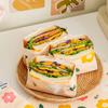 50Pcs Sandwich Packaging Paper Food Grade Oil Resistant Paper Natural Color Meal Tray Pad Paper