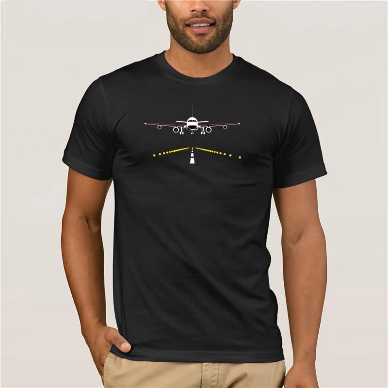 T Shirt 100% Cotton Airplane Pilot Male Latest Home Wear High Quality Men Short Sleeve 100% Co