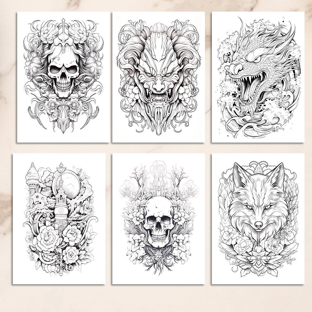 1 шт., Книжка-раскраска для подростков формата А4, Книжка-раскраска для взрослых, 25 различных узоров, Плотная бумага 100 г/м², Снятие стресса, Подарок на день рождения