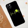 Чехол для iPhone 15 16 14 13 12 11 Pro Max Mini XR 15 16 Plus 16e с рисунком теннисного мяча и ракеток Защитная крышка
