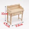 Miniature Desk Table for 1:12 Dollhouse Wooden Furniture Model Set