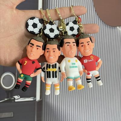 Футбольная звезда Роналду Фигурка Брелок Ювелирная Сумка Подвеска Брелок Коллекция Кукла Автомобильные Украшения Ключевые Аксессуары Сувениры Подарки