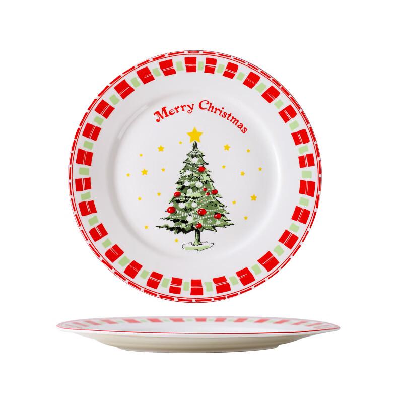 Набор из 3 керамических рождественских обеденных тарелок ZISIZ