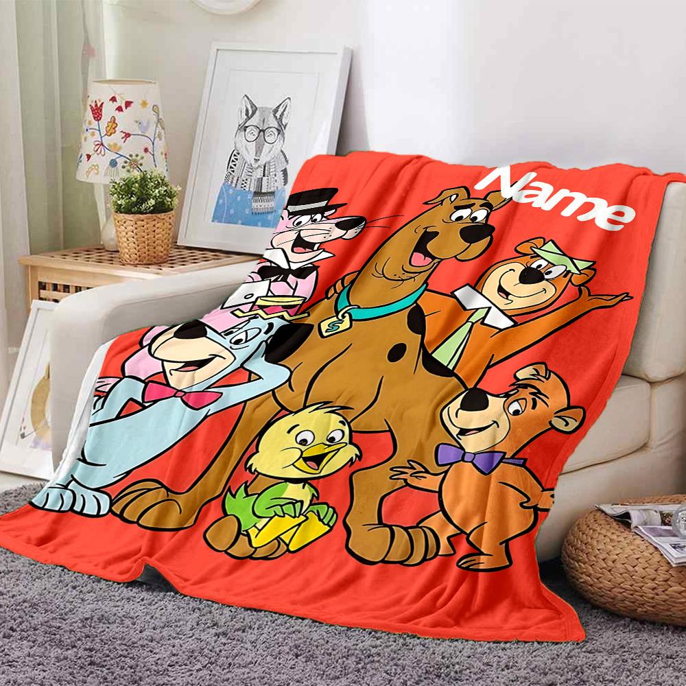 Custom Name Adventure Time Characters blanket for Couch & Bed, Plush Cozy Fuzzy Blanket Super Soft & Warm Blankets for Fall and Winter. 0908153