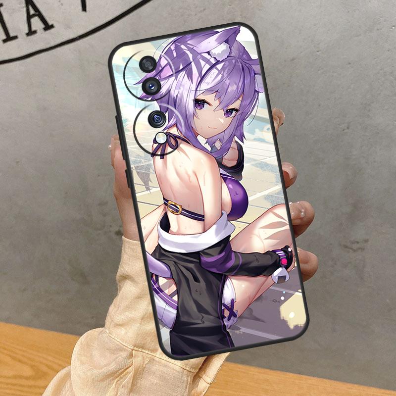 Чехол Nekomata Okayu Hololive для Honor Magic 8 5 6 7 Lite 200 400 Pro 50 70 90 X8c X8b X9a X9b X9c X9d Win RT