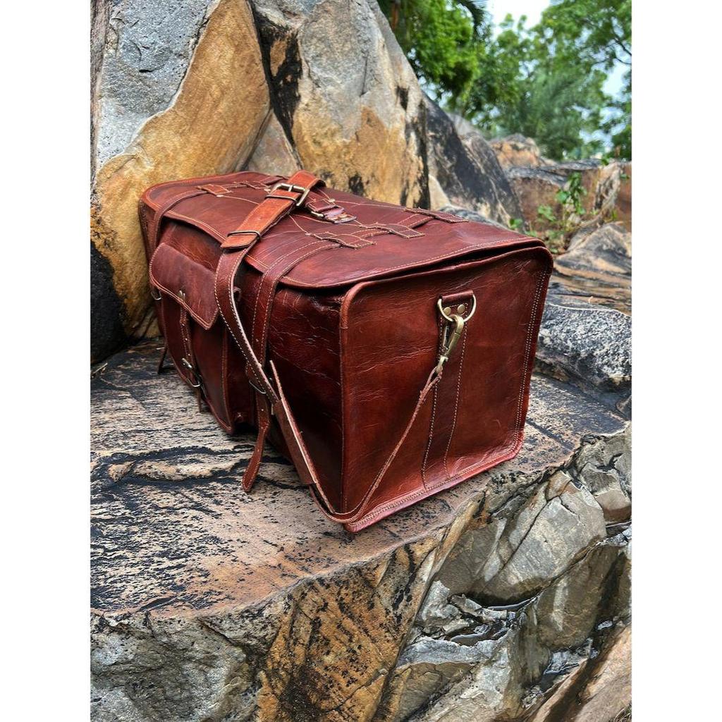 Leather Duffel Bag For Men, Leather Travel Bag, Duffle Bag for Men, Handmade Leather Weekender Bag, Handmade Leather Duffle