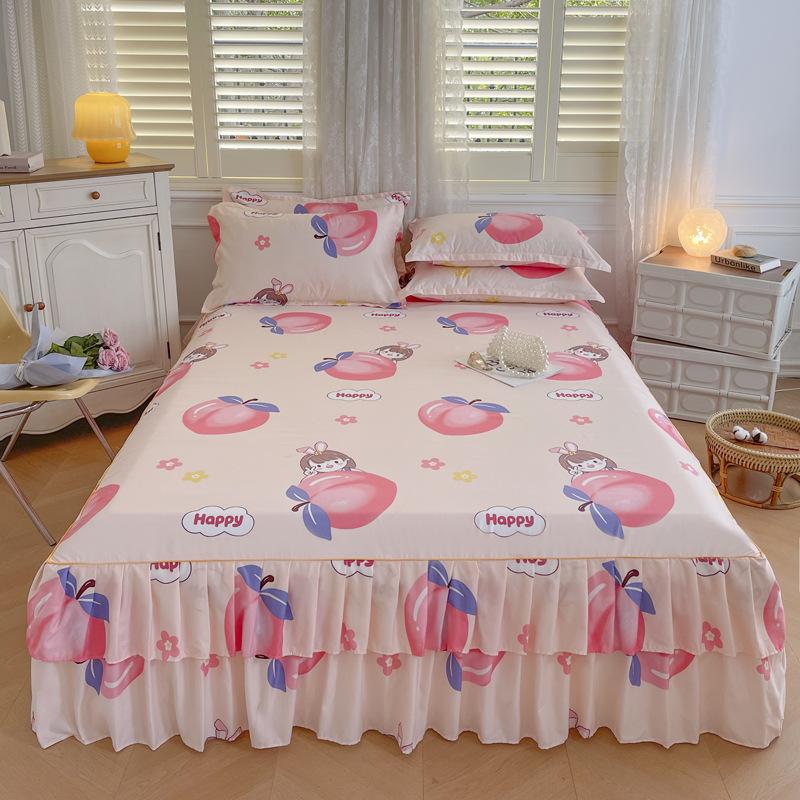 23 цвета, матовая нескользящая юбка-кровать, детская односпальная кровать, двуспальная кровать размера «queen-size», юбка кровати размера «king-size», защитный чехол для матраса/чехол, юбка-кровать с 2 наволочками