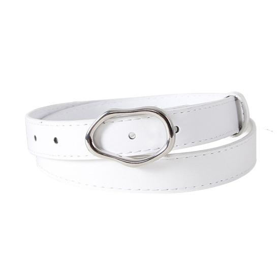 Женский ремень из искусственной кожи, универсальный дизайн однотонного цвета, нерегулярная овальная пряжка-пин, пояс для талии, ремень для талии для платья, рубашки, топа