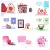 Handwriting 3D Pop-Up Valentine's Day Cards 3D Love Postcard  Festival Decoration