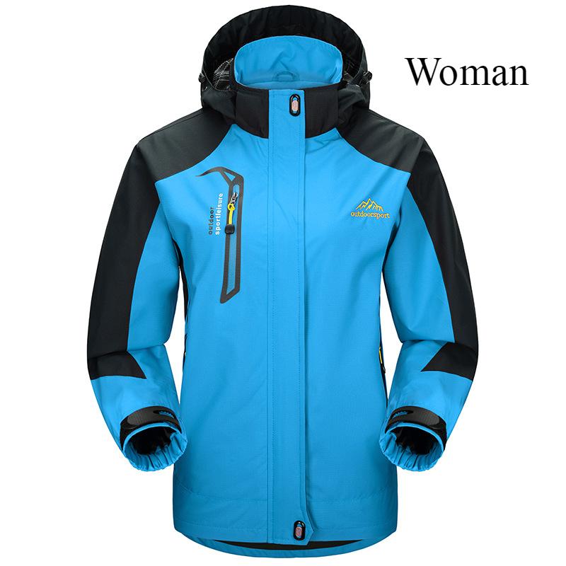 Уличная куртка-хардшелл для пар Однослойная спортивная одежда для мужчин и женщин Тонкая ветрозащитная и водонепроницаемая Демисезонная длинная куртка