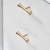Lemfema Brass Handles, 2-Pack, Door Handles with 3 Types of Screws, Drawer Handle Pulls, Cabinet, Cupboard, Kitchen Door Knobs, T-Shaped Round Bar, Mi