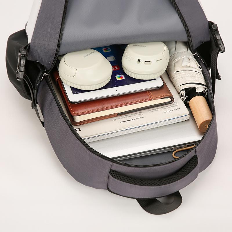 Trendy New Oxford Cloth Casual Backpack - Multi-Layer, Large Capacity School & Travel Bag for Students