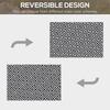 Outdoor Rug Reversible Mat Plastic Straw Rug Portable RV Camping Mat for Garden Deck Picnic Indoor, 152 x 243 cm (5 x 8 ft), Black & White