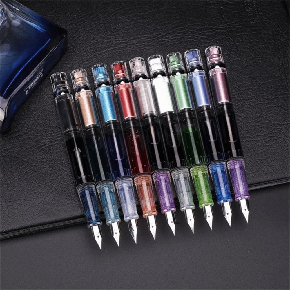 EF Nib Large Capacity Transparent Business Ink Pens Piston Fountain Pen Writing Pen Fountain Pen