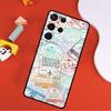 Retro Post Card Passport Stamps Phone Case For Samsung Galaxy S25 Ultra S9 S10 S20 S21 FE S22 S23 S24 Plus S24 Ultra Cover