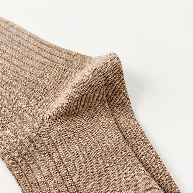 Soft Cotton Long Socks Women Autumn Winter Pure Color Knitted Stocking Skinny Casual Knee High Fluffy Warm Thicken Female Sock