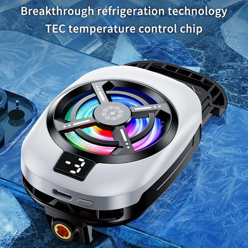 Полупроводниковый кулер для мобильного телефона, радиатор с задним зажимом для игр/прямых трансляций, кулер для телефона для iPhone Android универсальный