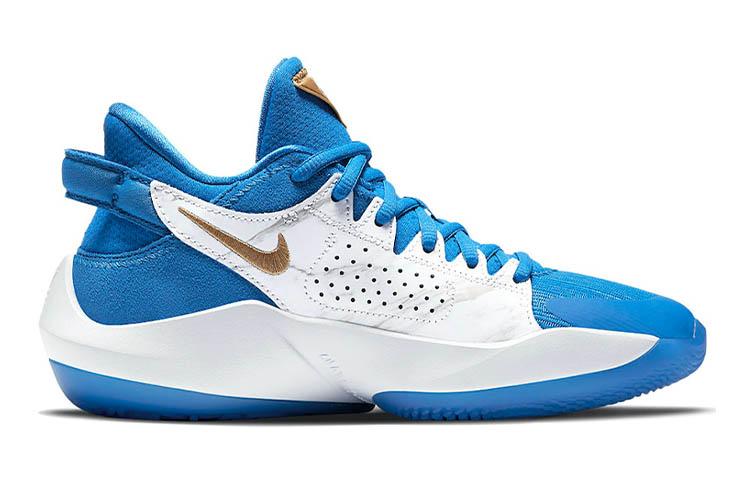 Nike Freak 2 'Signal Blue' Готовые к игре Низкие Баскетбольные Кроссовки Белые Синие Подростковые CZ4177-408