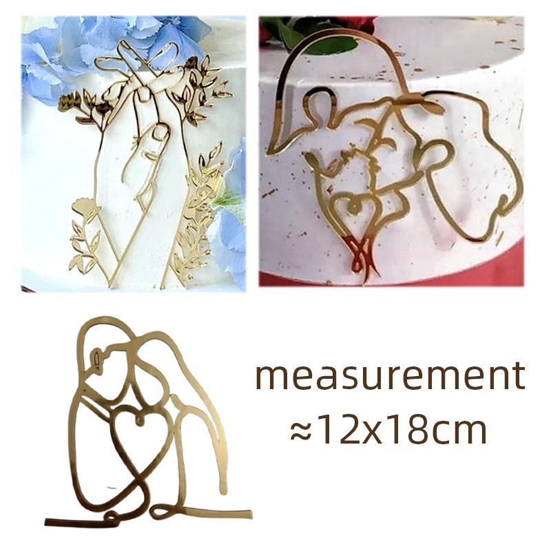 Акриловое минималистичное искусство, женское лицо, украшение на торт, украшение на день рождения, свадебные украшения на торт, праздничные атрибуты