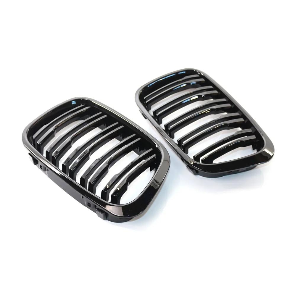 Pair Car Front Bumper Kidney Grill Grille Glossy Black Racing Grills For BMW 3 Series E46 4-Door 4DR 1998 1999 2000 2001