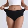 Женское хлопковое нижнее белье с высокой талией, трусики с полным покрытием и контролем живота, мягкие эластичные трусы для женщин