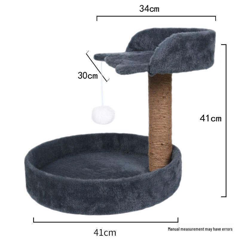 Четырехсезонное кошачье дерево: Кровать, Игровой комплекс, Когтеточка, Сизалевая веревка, Когтеточка, Игрушки и принадлежности.