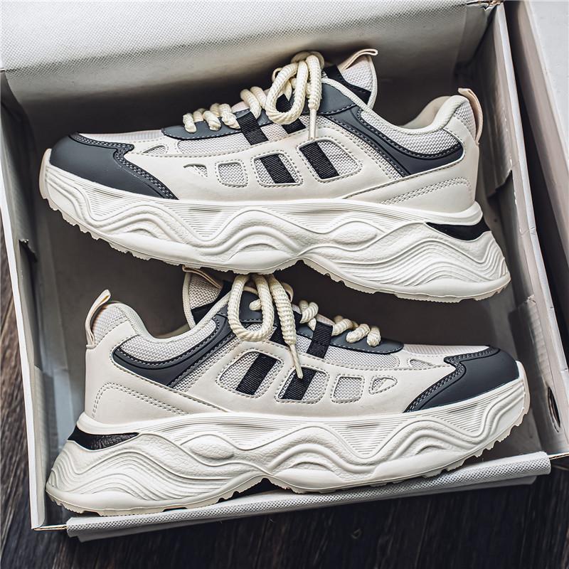 Интернет знаменитости популярная мужская обувь зимняя молодежная сетчатая кроссовки для бега мальчиков модный бренд Дарт Вейдер платформа папы обувь