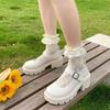 Fashion Beige Women Mary Jane Shoes Woman Vintage Girls High Heel Platform Lolita Shoes Japanese Style College Student Shoes Women
