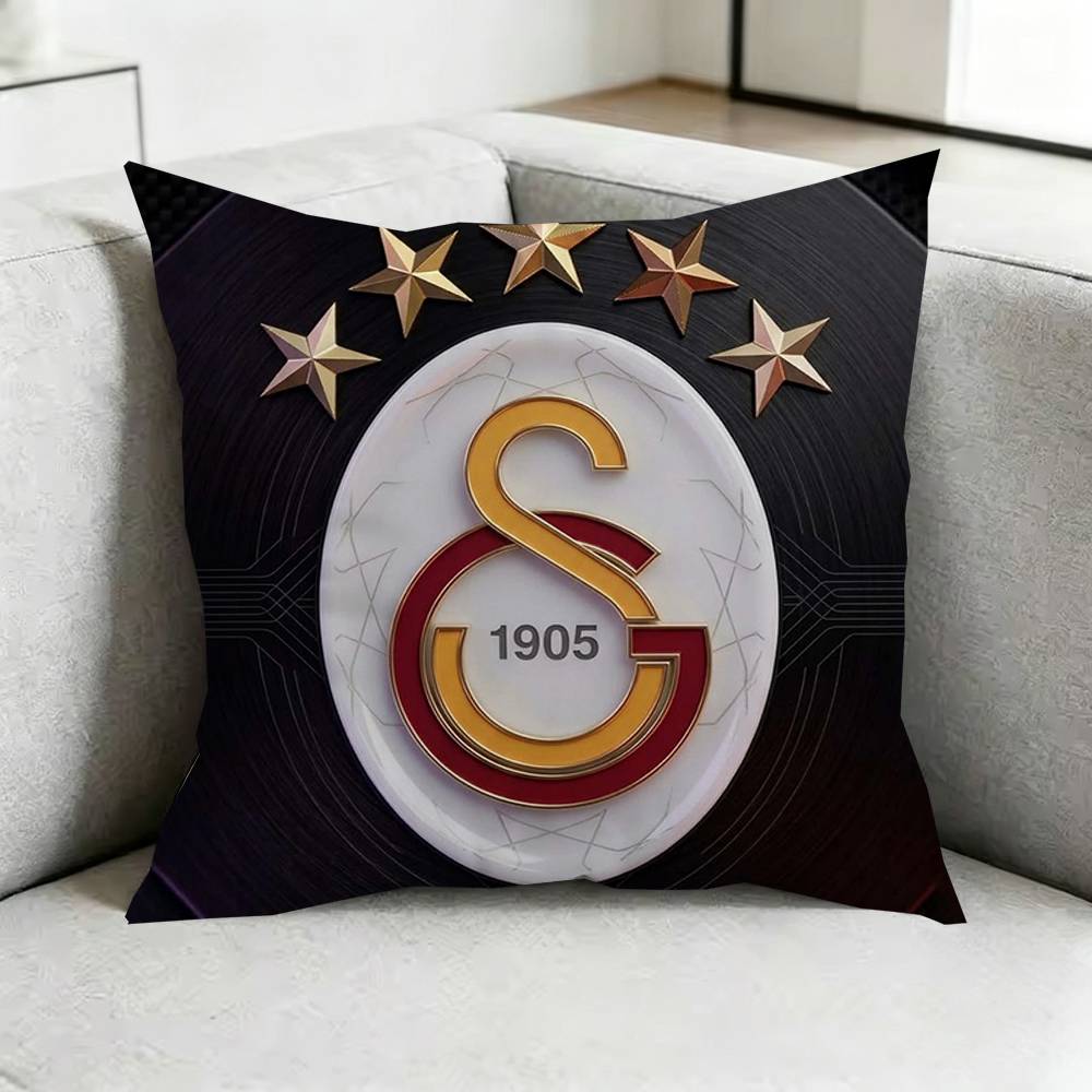 Galatasaray SK s Логотип Квадратная Двусторонняя печать Наволочка Спальня Прикроватная Подушка Чехол для Подушки на Диван Подарок