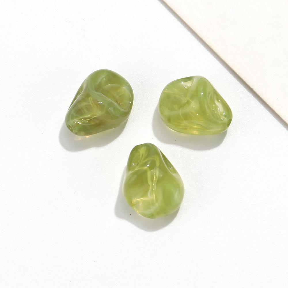 20pcs Mixed Color Irregular Acrylic Beads Marble Swirl Loose Beads DIY Jewelry Making Bracelet Necklace Accessories