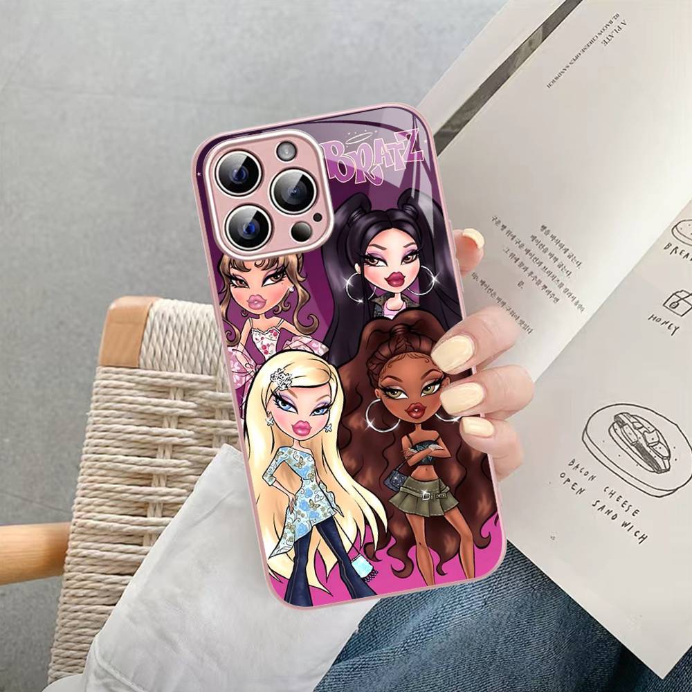 Cute B-Bratz Doll Tempered Glass For Iphone 14 13 12 11 Pro Mini XS MAX 14Plus X XS XR Fundas
