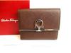 Authentic Gancini Dark Brown Leather Bifold Wallet #9578  Refurbished