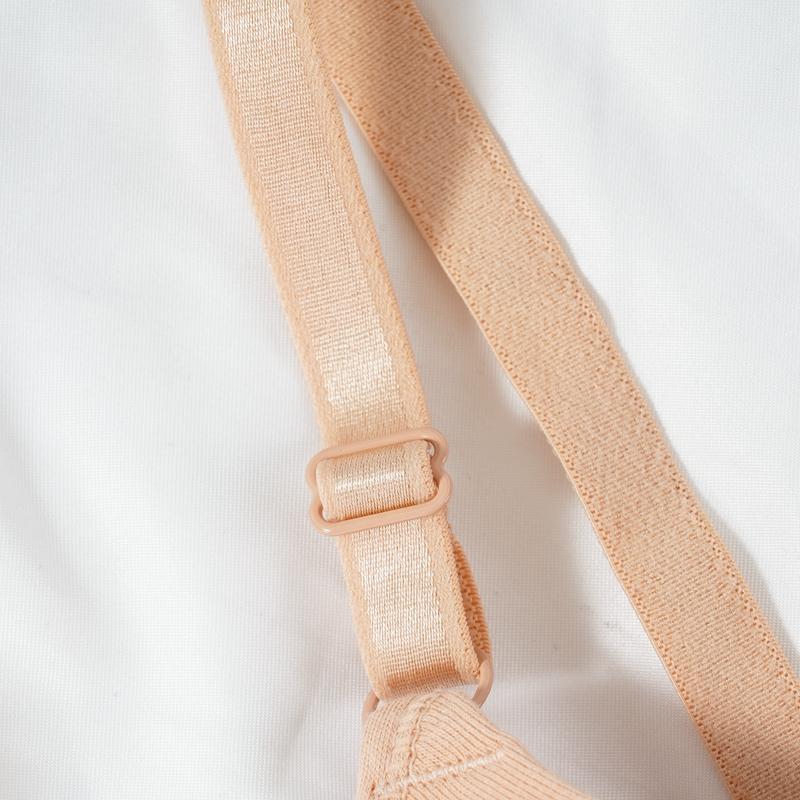 Sexy Women's Cotton Push Up Gathered Bra Deep V Underwire Ladies Brassiere Lingerie Solid Bras Backless Intimate Underwear Bras