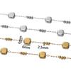 Stainless Steel Square Handmade Chain + Bead Collarbone Chain Handmade DIY Bracelet Necklace Earrings Accessories