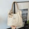 Милая мягкая женская студенческая сумка через плечо большой емкости, женская маленькая свежая девушка, с принтом, портативная сумка для покупок