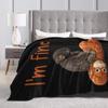 Baby Macaque Hugging Plush Cute Monkey Punch Blankets Flannel Portable Lightweight Throw Blanket for Bedding Couch Bedspread