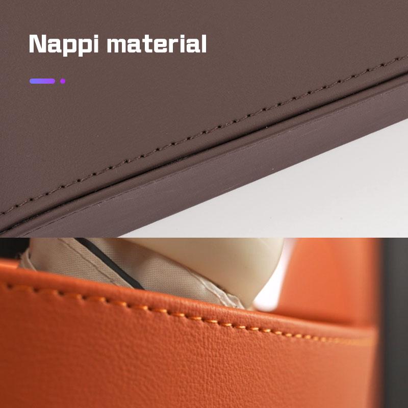 AAAOS1 Leather Car Door Storage Box For BMW X1X3X4 X5 X6 X7 1 3 5 7 Series E70 E87 F40 F48 G20 G30 Tissue Holder Backrest Organizer Bag