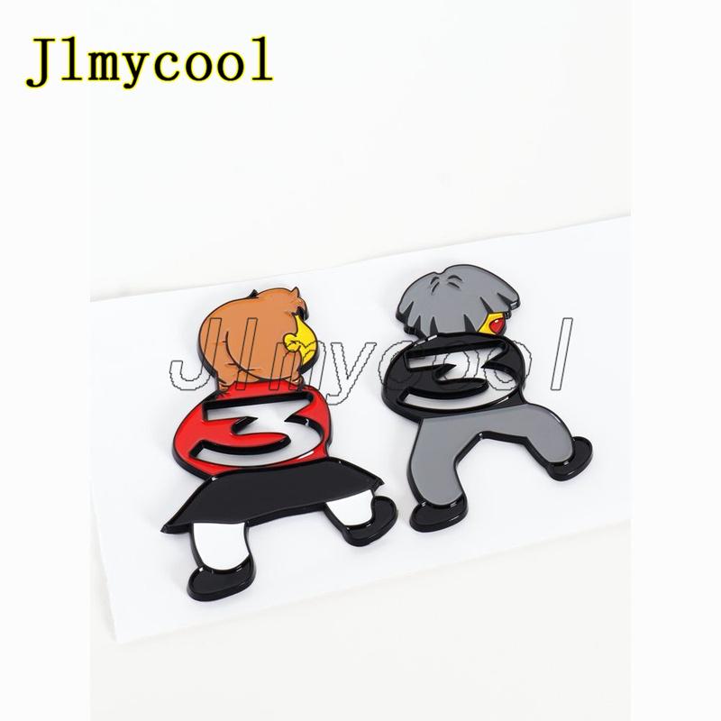 For Tesla MODELY/3 Personalized Creative Three-dimensional Original Car Material Modified 3D Car Fun Rear Sticker