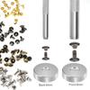 180 Sets Leather Rivets 6mm 8mm 12mm Rivets for Leather Work Rivets with Punch and Fixing Leather Craft Tools 4 Colors Double Cap Rivets for Leath