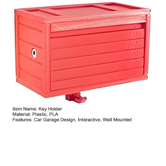 Car Garage Key Holder with Opening Door Wall Mount Key Organizer Decorative Key Hanger for Home Entrance Use Car Enthusiast