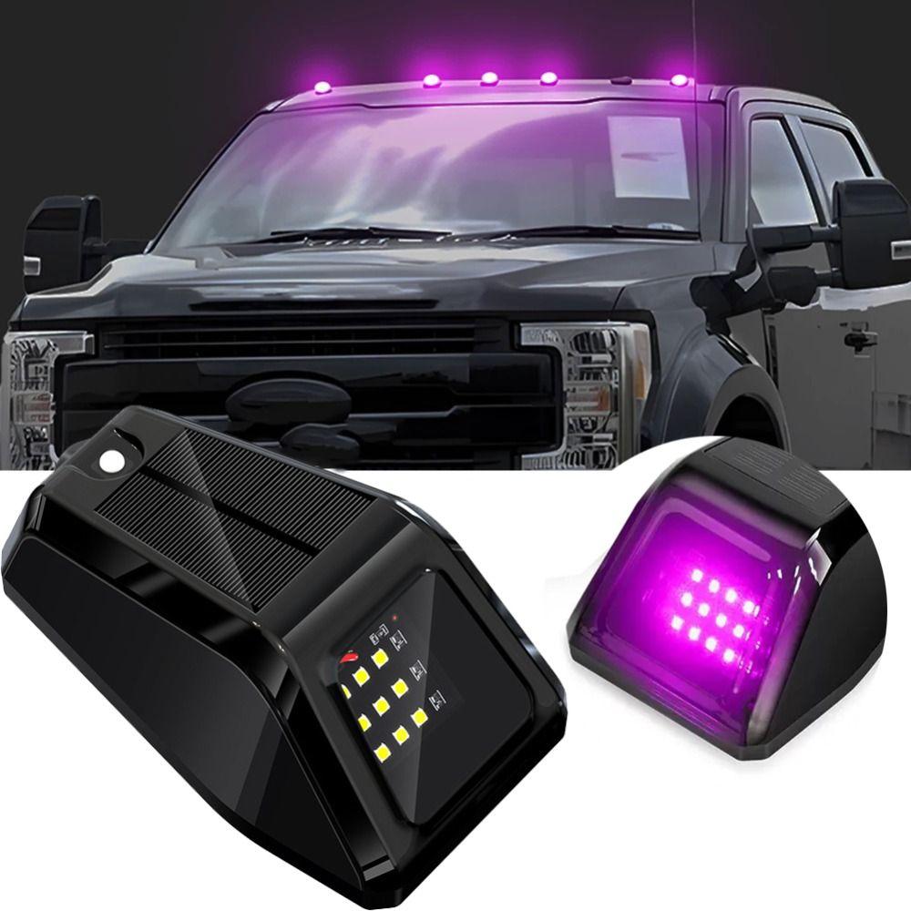 Reusable Solar Powered Cab Lights Wear Resist Truck Pickup Warning Lamp Flashing Signal Lamp  SUV