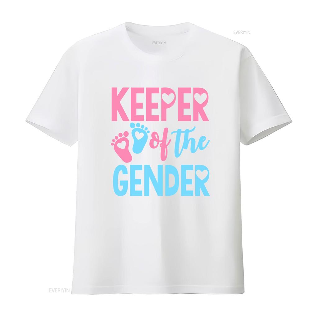 Gender Reveal Keeper Of The T Shirt Vintage Washed Designer Clothes Streetwear Comfortable Fashion Versatile Slightly Homme