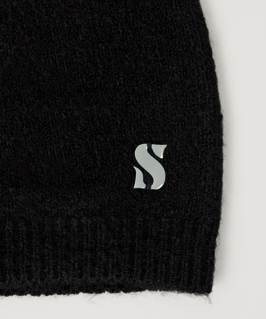 Шапка S Logo Brushed Beanie Черная