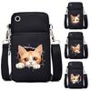 3D Fashion Cat Series Print Purses and Handbag Women Mini Mobile Phone Bag Cartoon Animal Lover Zipper Crossbody Shoulder Bag