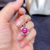 Foydjew 2023 New Trend Luxury Fireworks Cut Pink Topaz Anniversary Gifts Zircon Sets Pendant Necklaces Earrings Rings For Women